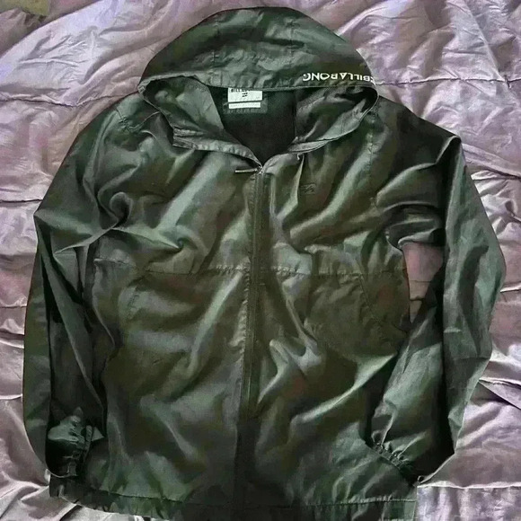 Billabong men’s  black zip up wind breaker size large - Picture 7 of 7